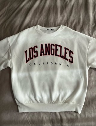 Sudadera Shein Los Angeles Blanca