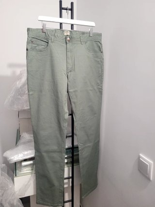 Pantalones de Algodón Verde Oliva