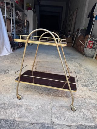 Carrito camarera vintage madera y metal