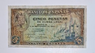 5 Pesetas 1940 Serie A701