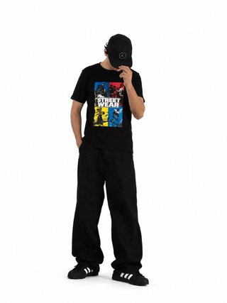 Camiseta Negra Street Wear Talla L