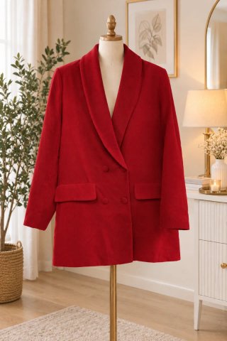 Americana Roja Estilo Elegante