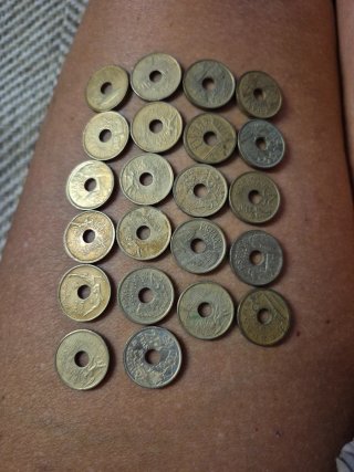 Lote de 22 monedas de 25 pesetas