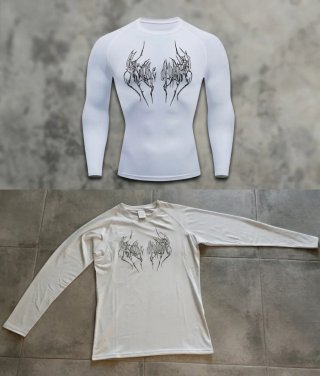 Camisa Compresión Gymrat Blanca Manga Larga