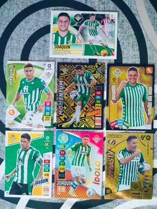 Lote de 7 cromos de Joaquín (Real Betis)