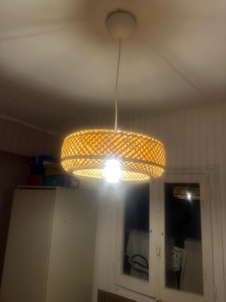 Lámpara de techo IKEA de bambú