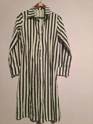 Vestido tipo blusa a rayas