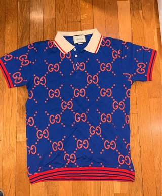Polo Gucci Azul y Rojo