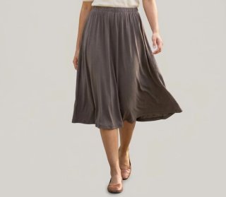 Falda Midi marron