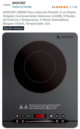 Placa de Inducción Portátil AMZCHEF
