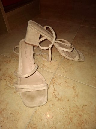 Sandalias de tacón Marypaz beige