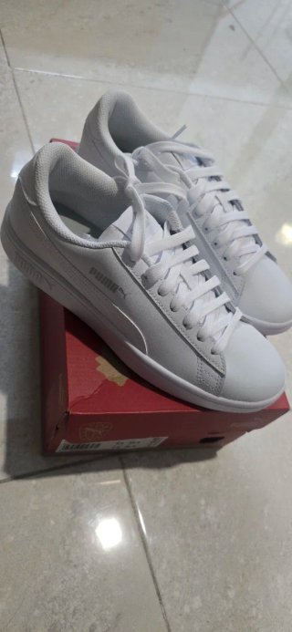 Zapatillas Puma Smash v2 L Blancas