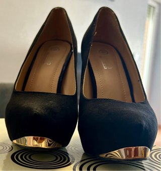 Zapatos de tacón con plataforma negros