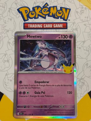 Carta Pokémon Mewtwo 30 aniversario