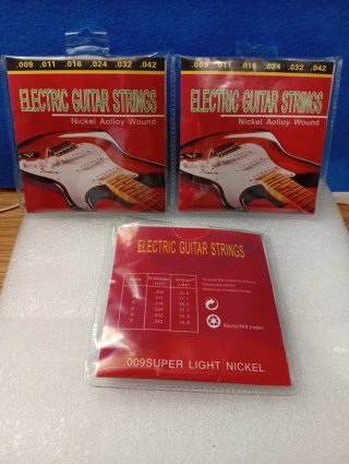 Lote de 3 juegos de cuerdas guitarra eléctrica
