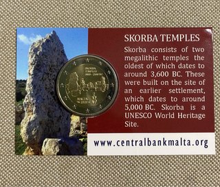 Moneda 2 Euros Malta 2020 Templos Skorba