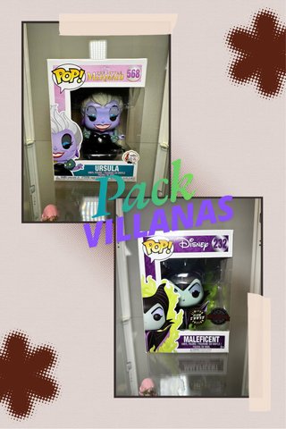 Pack 2 Funko POP Villanas Disney: Maléfica+Úrsula