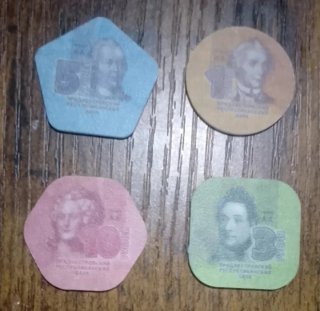 Set di 4 monete in plastica della Transnistria
