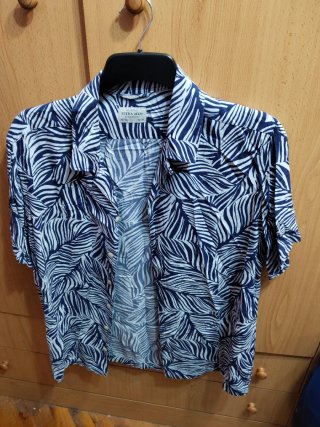 Camisa Floral Sfera Hombre Azul Talla M