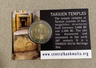 Moneda 2 Euros Malta 2021 Tarxien Coincard BU
