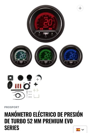 Manómetro Presión Turbo ProSport 52mm