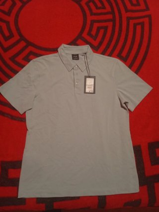 Polo Hombre Mango Azul Talla L
