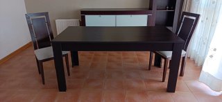 Conjunto de muebles de salón de madera de roble