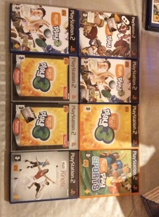Lote 8 juegos EyeToy PS2 completos.