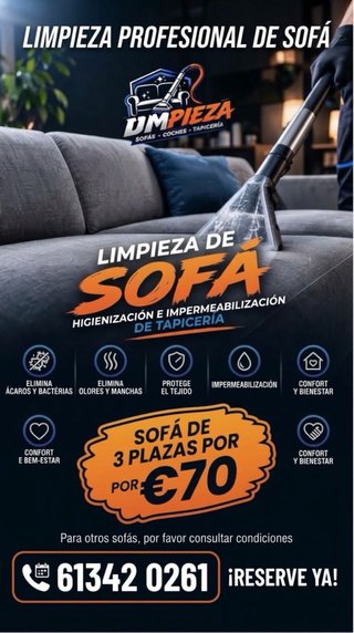 Limpieza y higienización de su sofá