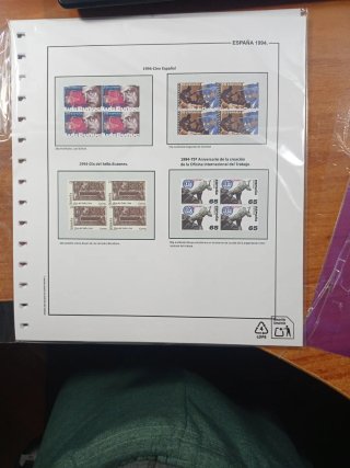 Supplemento Francobolli Spagna 1994 Blocco di Quattro Non Montato