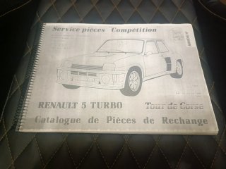 Catálogo de Piezas Renault 5 Turbo Tour de corse