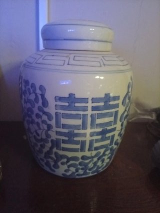Jarrón Oriental de Cerámica