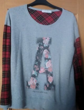 Sudadera Springfield gris y roja