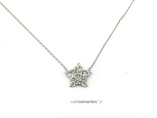 cadena plata 925mm con piedra con circonita 19 2.5cm