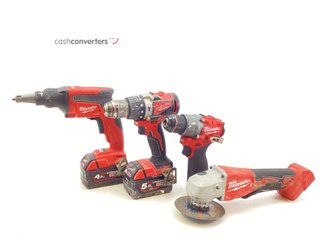 kit herramientas variadas milwaukee powerpack, taladro + amoladora