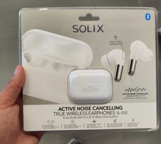 Auriculares Solix Blancos CON CANCELACIÓN DE RUIDO