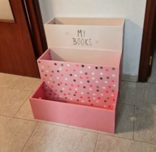 Organizador Infantil de Libros Rosa