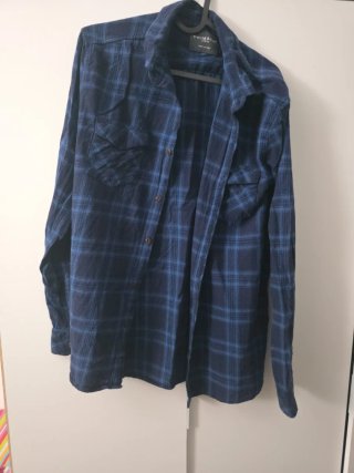 Camisa de cuadros azul Primark