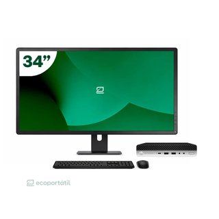 Pack HP 800 G5 Mini i5 9500T 16GB SSD 512GB + LCD 34" + Tecl y Ratón Inalámbrico + WiFi
