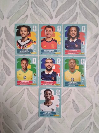 7 Cromos Panini Mundial FIFA 2026
