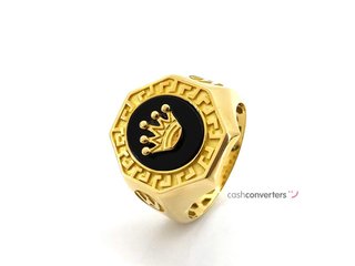 sello oro 18k con piedra con circonita