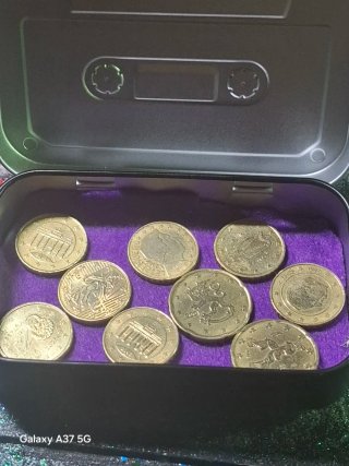 Collezione di 9 monete da 10 e 20 centesimi
