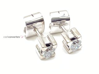 pendientes oro 18k con piedra con diamante