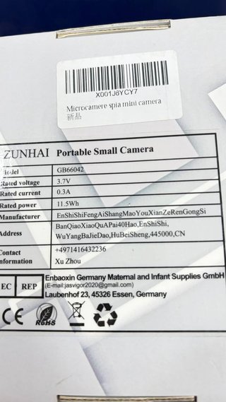 Mini Cámara Portátil ZUNHAI GB66042