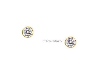 pendientes oro 18k con piedra