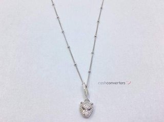 collar plata 925mm con piedra con circonita 18 3.5cm