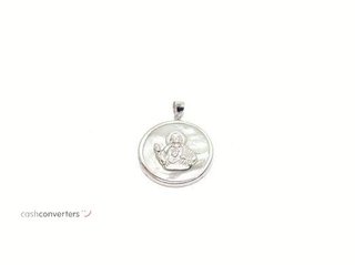 medalla plata 925mm con piedra con nacar