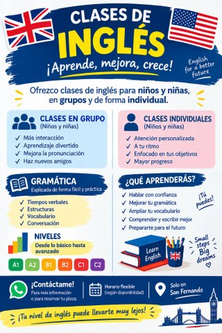 Te enseñaré inglés desde lo básico hasta lo avanza
