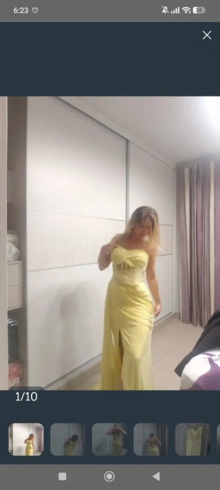 Vestido de fiesta Bicici & Coty amarillo