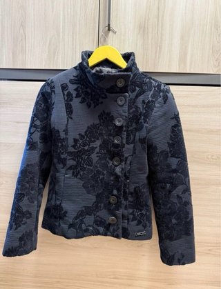 Chaqueta Torera Negra Desigual Talla 40